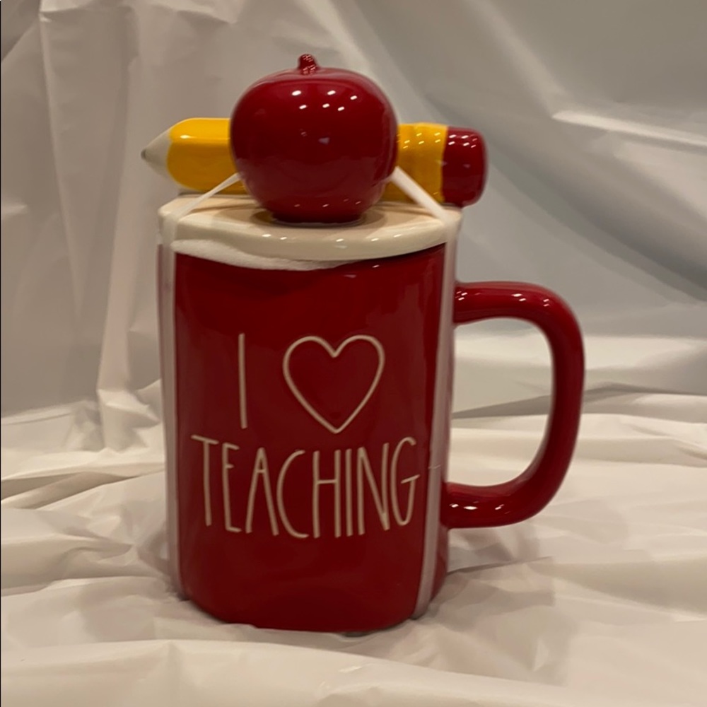Rae Dunn I ❤️ Teaching Mug Apple Pencil Topper